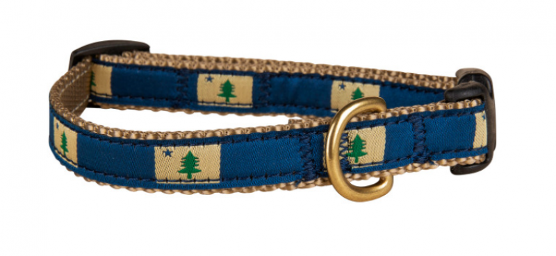 Belted Cow D Collar Maine State Flag S 5/8"