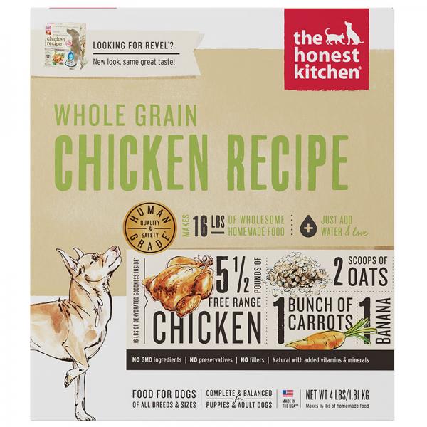 The Honest Kitchen D 4lb Chicken Whole Grain (Revel)