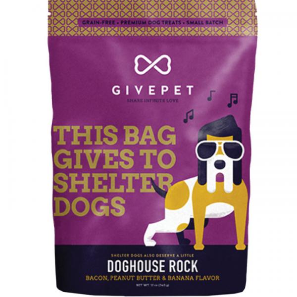 Givepet D Treat Doghouse Rock 12oz