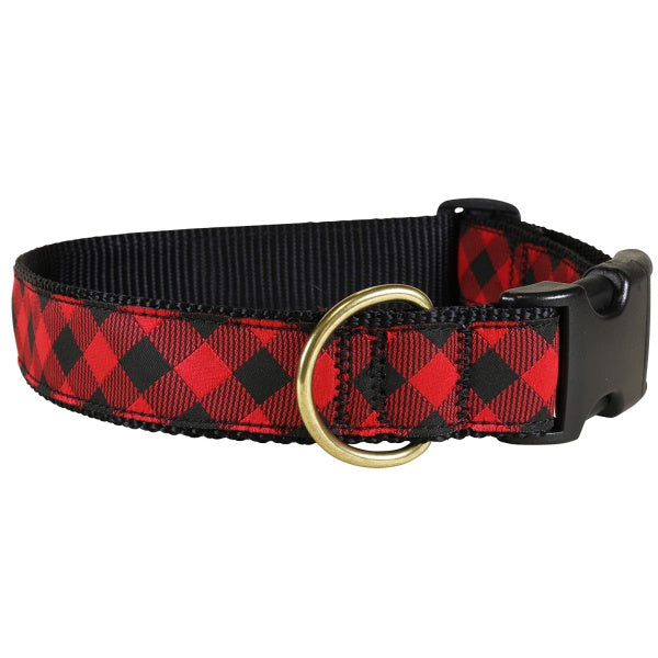 Belted Cow D Collar Buffalo Plaid L 1.25"